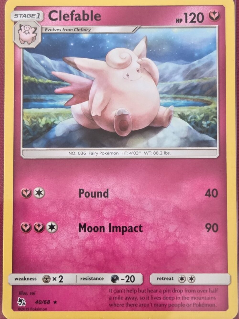 2019 POKEMON CLEFABLE CARD!!!